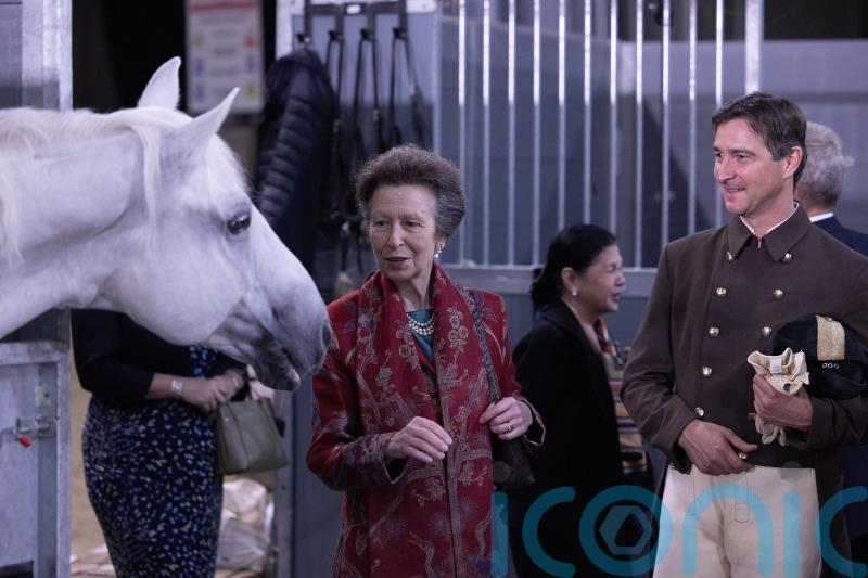 Anne watches world’s oldest riding school dazzle on UK tour