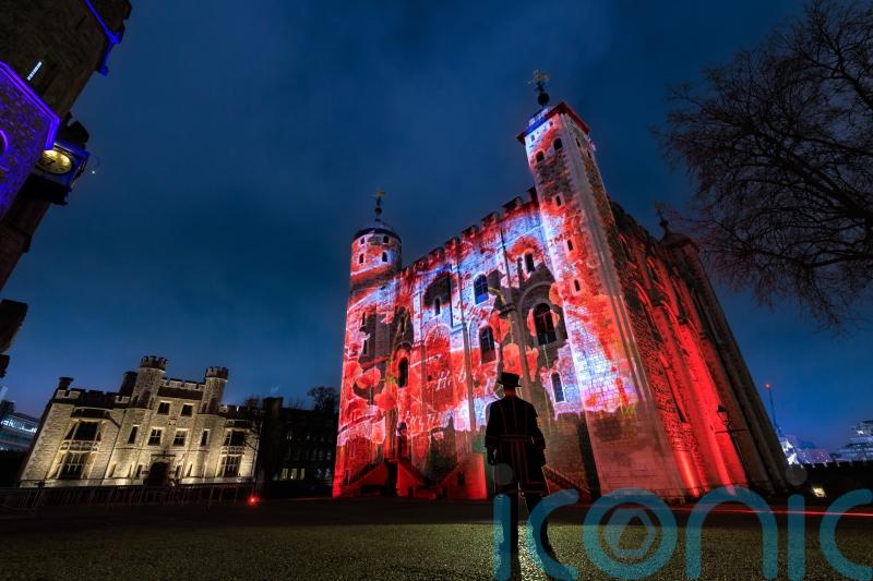 Tower of London to be lit up with poignant light show over Remembrance period