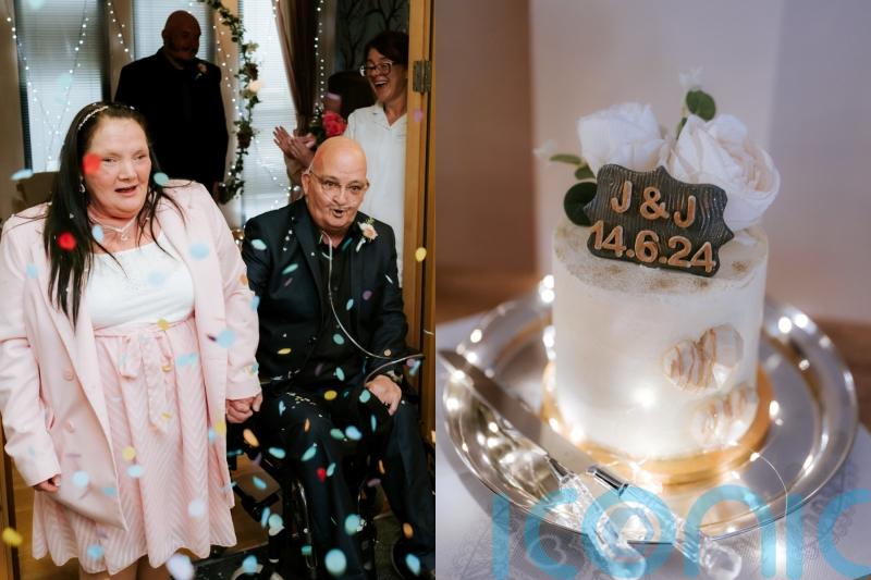 Terminally ill dad given six to 12 months to live marries love of his life in &lsquo;reality TV-style&rsquo; wedding at hospice