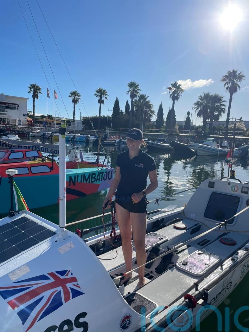 UK woman aiming to be first to row solo from Europe to South America sets off