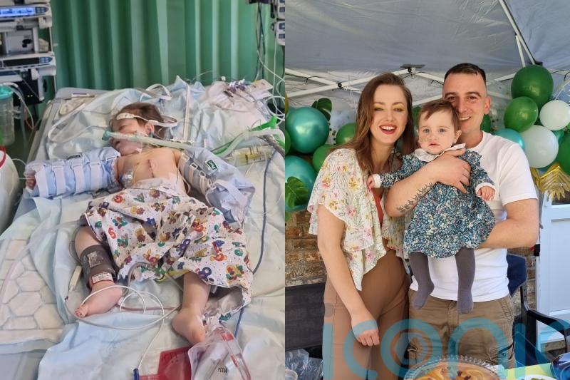 Girl who nearly died after birth receives father’s kidney in rare procedure just days before second birthday
