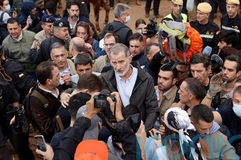 Angry flood survivors hurl mud and insults at Spain’s King Felipe VI