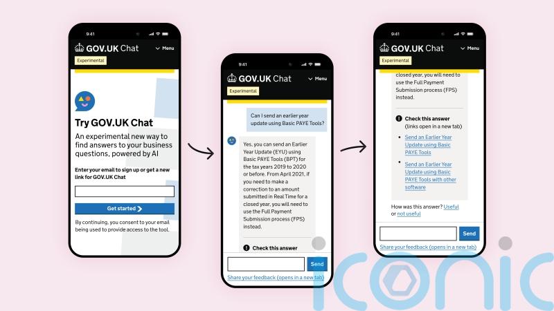 Government launches trial of generative AI chatbot on Gov.UK