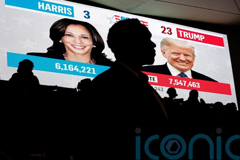 Trump and Harris rack up early wins as US awaits battleground results