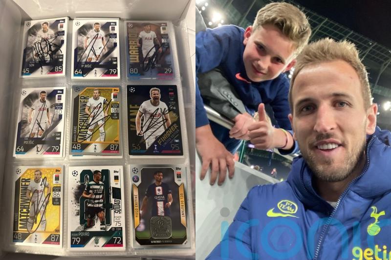 Boy who couldn’t play football due to brain infection now rubs shoulders with star players thanks to trading cards