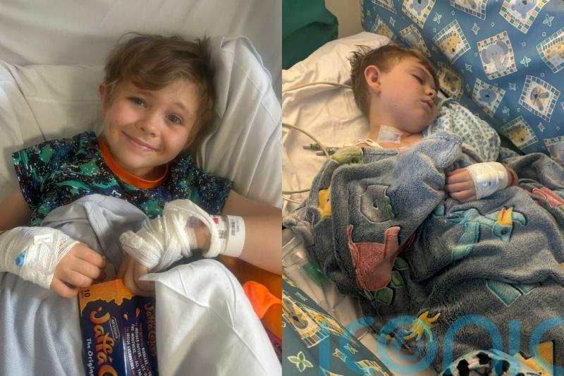 ‘Healthy’ boy, nine, diagnosed with rare blood condition after tiredness and bruises now faces bone marrow transplant