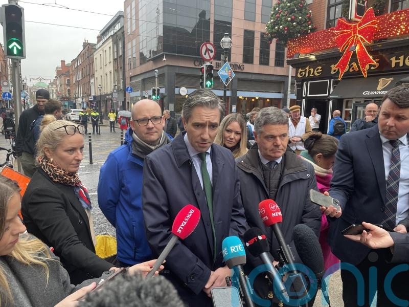 Simon Harris confronted over homelessness while on Dublin canvass