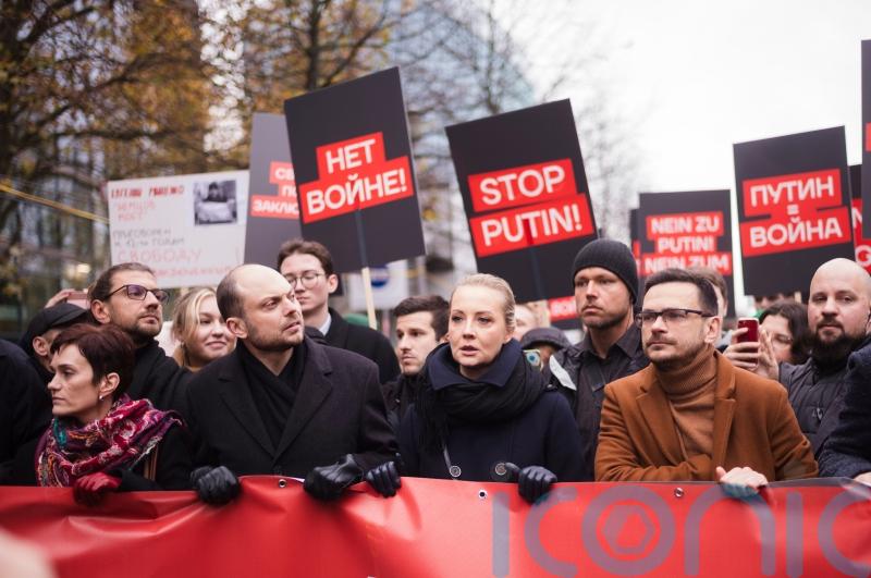 Putin critics lead march in Berlin calling for end to war in Ukraine