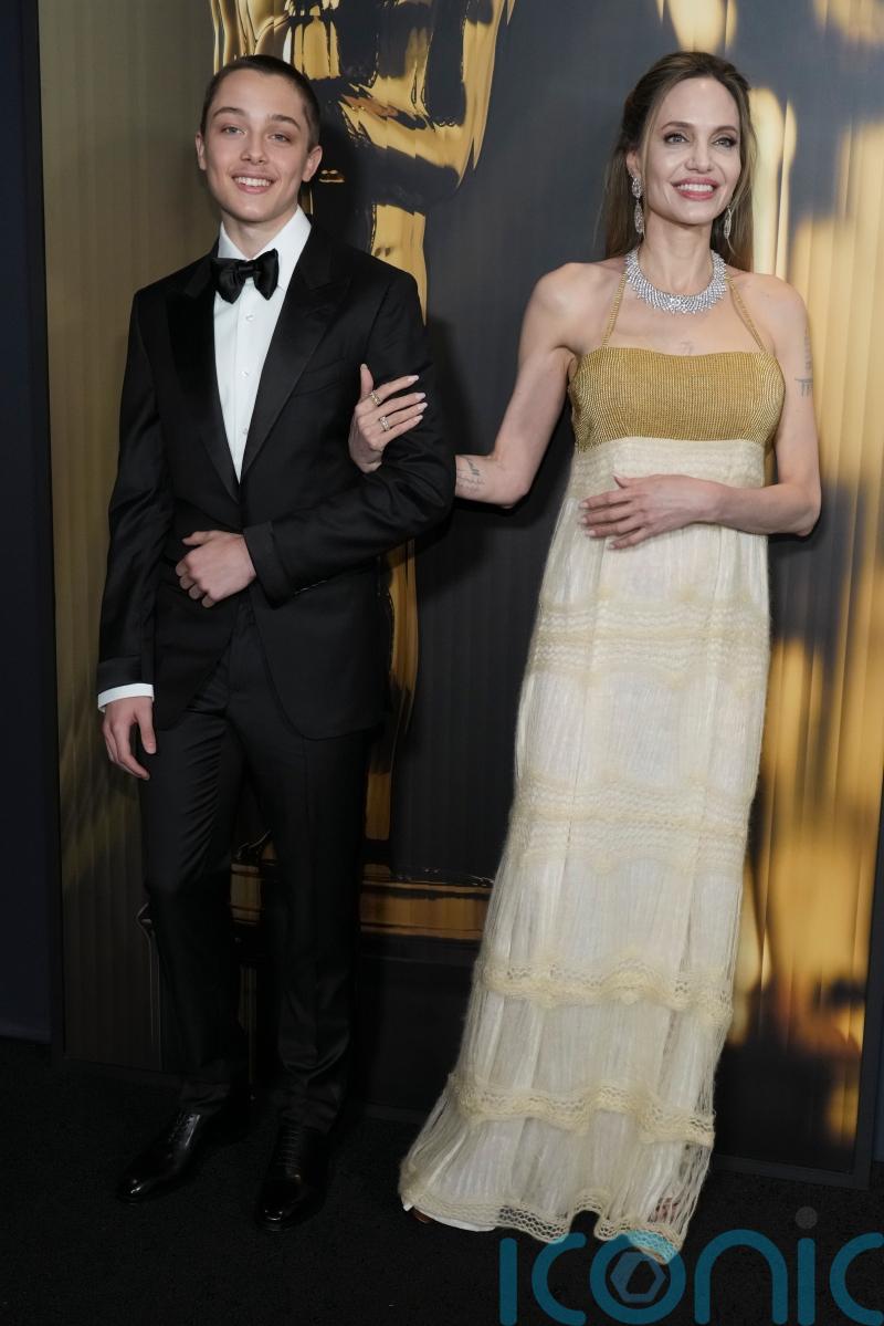 Angelina Jolie sports unbranded vintage gown with her son Knox Jolie Pitt at Governors Awards 2024