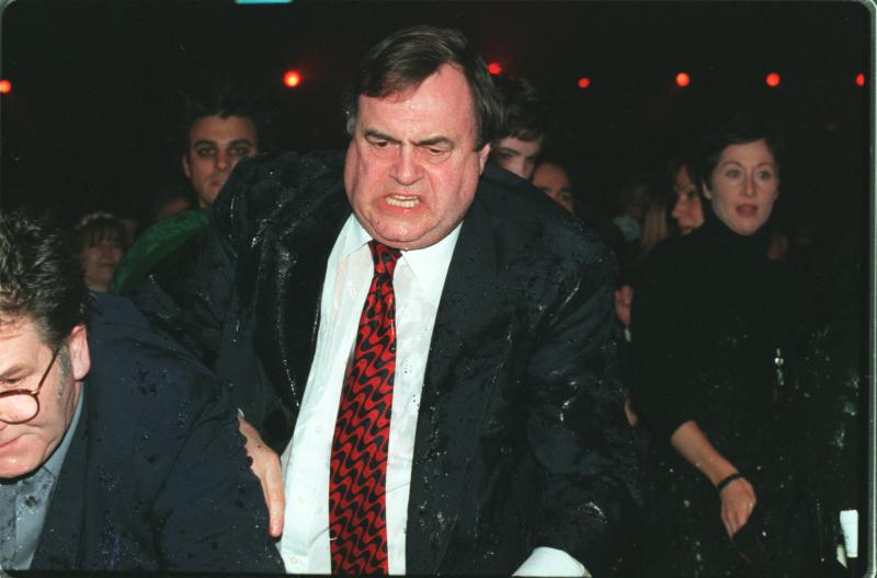 How Prescott made headlines when Chumbawamba singer soaked him at 1998 Brits