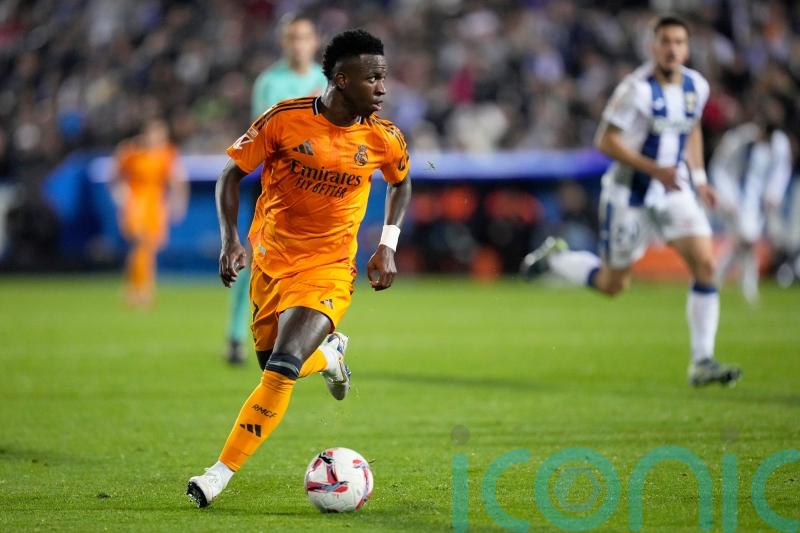Real Madrid forward Vinicius out of Liverpool clash with hamstring injury