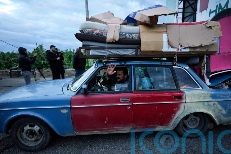 Displaced people return to south Lebanon as ceasefire appears to hold