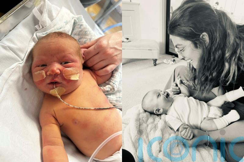 ‘My baby was vomiting blood in a case that baffled doctors – I feel blessed to be celebrating his first Christmas’