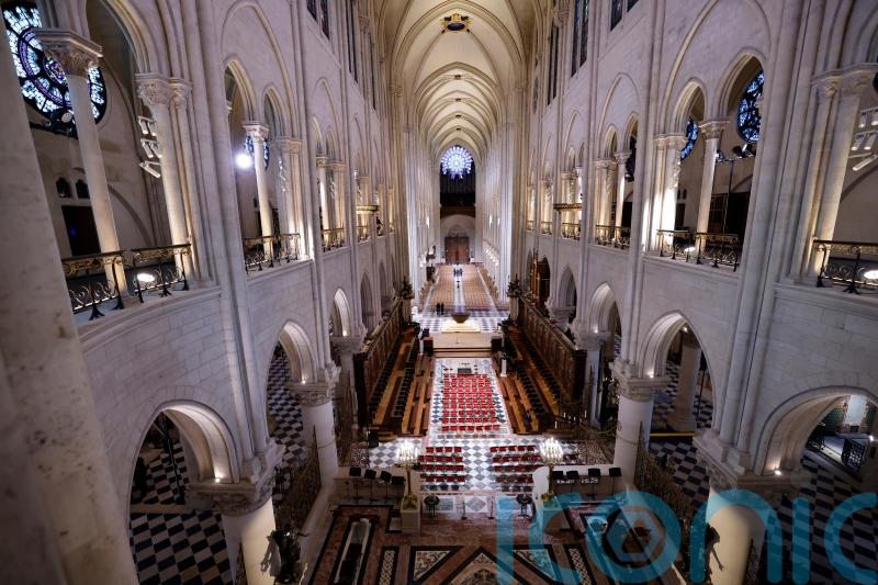 Bishop’s three knocks signify reopening of Notre Dame five years after blaze