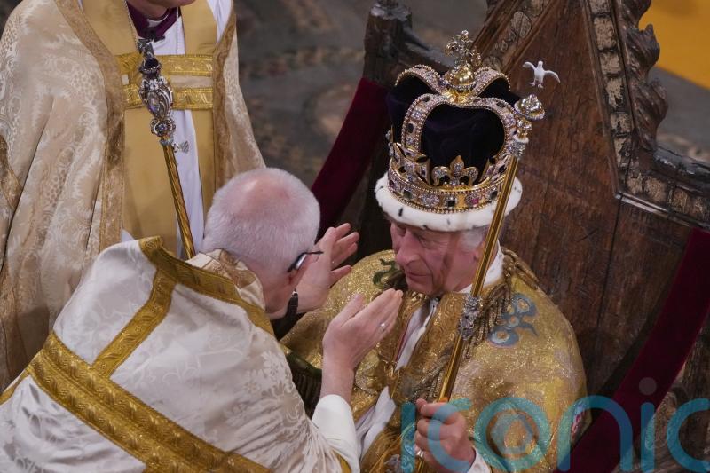 King felt ‘slightly anxious’ about crown wobbling during his coronation