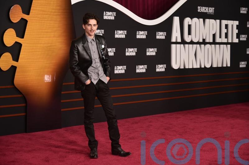 Timothee Chalamet channels Bob Dylan at premiere of A Complete Unknown