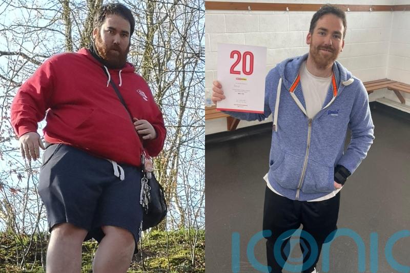 Man who weighed more than 20st loses 9st in 13 months after being embarrassed he could not fit on rollercoaster rides