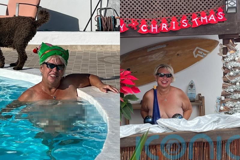 Naturist resort owner celebrates Christmas with naked Twister, penis-shaped cake and roast dinner cooked in the buff