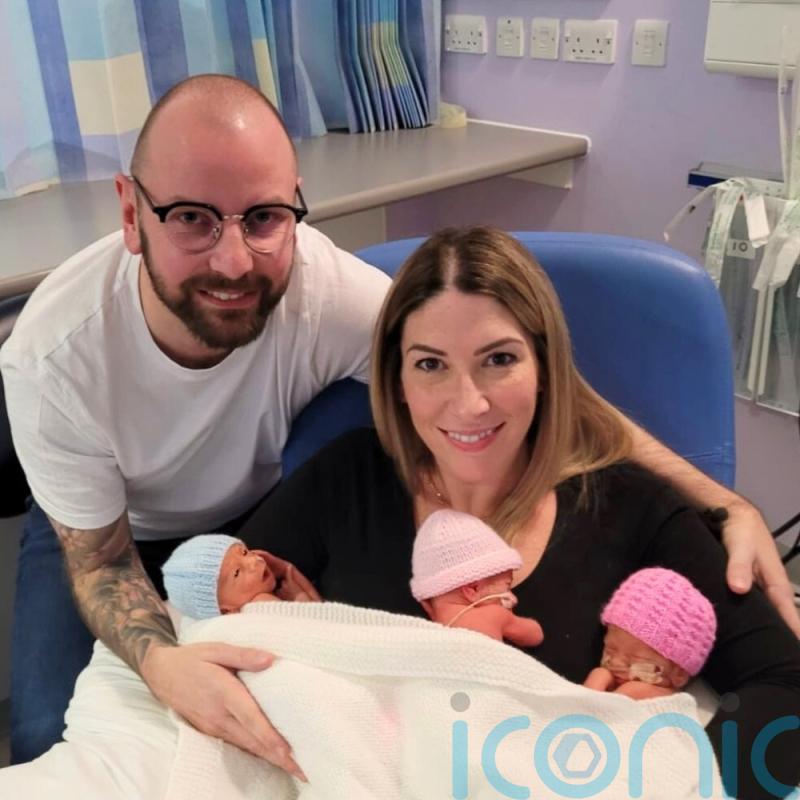 21 NHS staff help deliver triplets born three weeks early