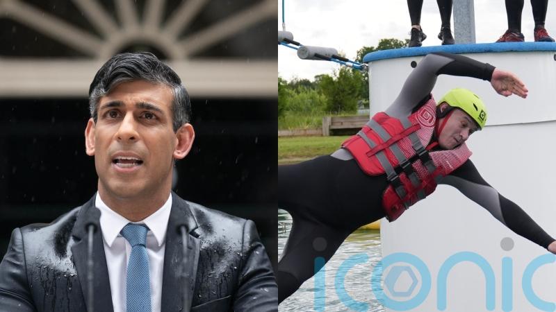 Lighter political moments of 2024: From a soggy Sunak to Davey’s antics