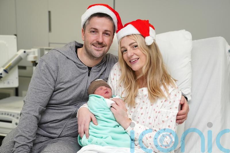 Newborn interrupts Christmas Eve movie night