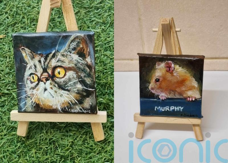 Artist &lsquo;putting some positivity out into the world&rsquo; through mini pet paintings