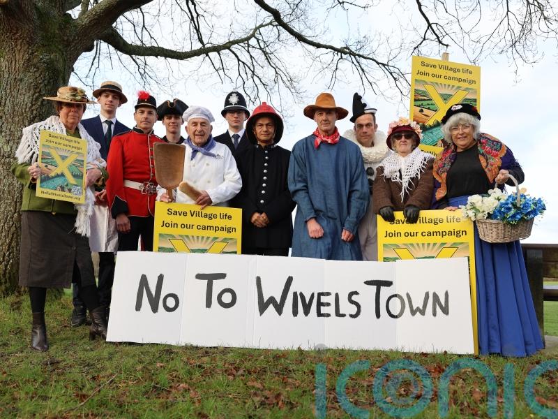 Protesters hit out at housing plan in village which ‘inspired Camberwick Green’