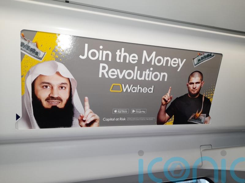 Ads for Islamic investment platform showing burning US and euro banknotes banned