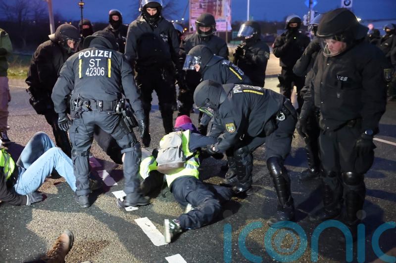 Protests at far-right party’s conference as Germany’s election campaign warms up