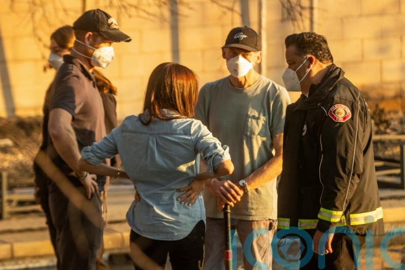 Duke and Duchess of Sussex visit people affected by Los Angeles wildfires