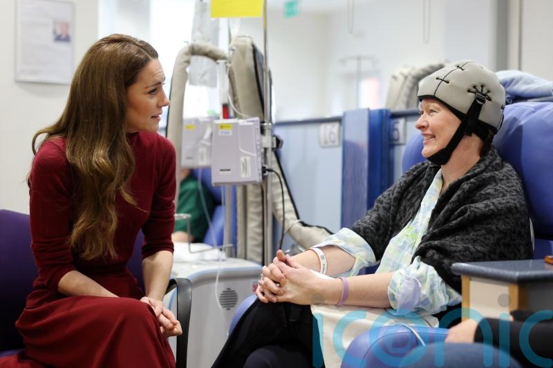 Kate in poignant return to cancer hospital where she was treated to thank staff