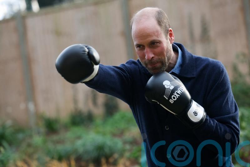 Prince of Wales shadow boxes with young people experiencing homelessness