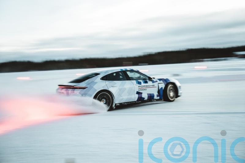 Porsche sets new world record with ice-drifting Taycan GTS