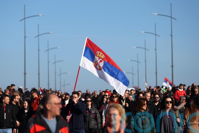Blockades and rally mark three months since canopy collapse killed 15 in Serbia