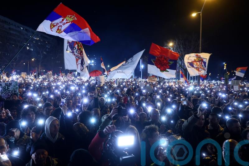 Students stage overnight bridge blockade in anti-corruption protest in Serbia