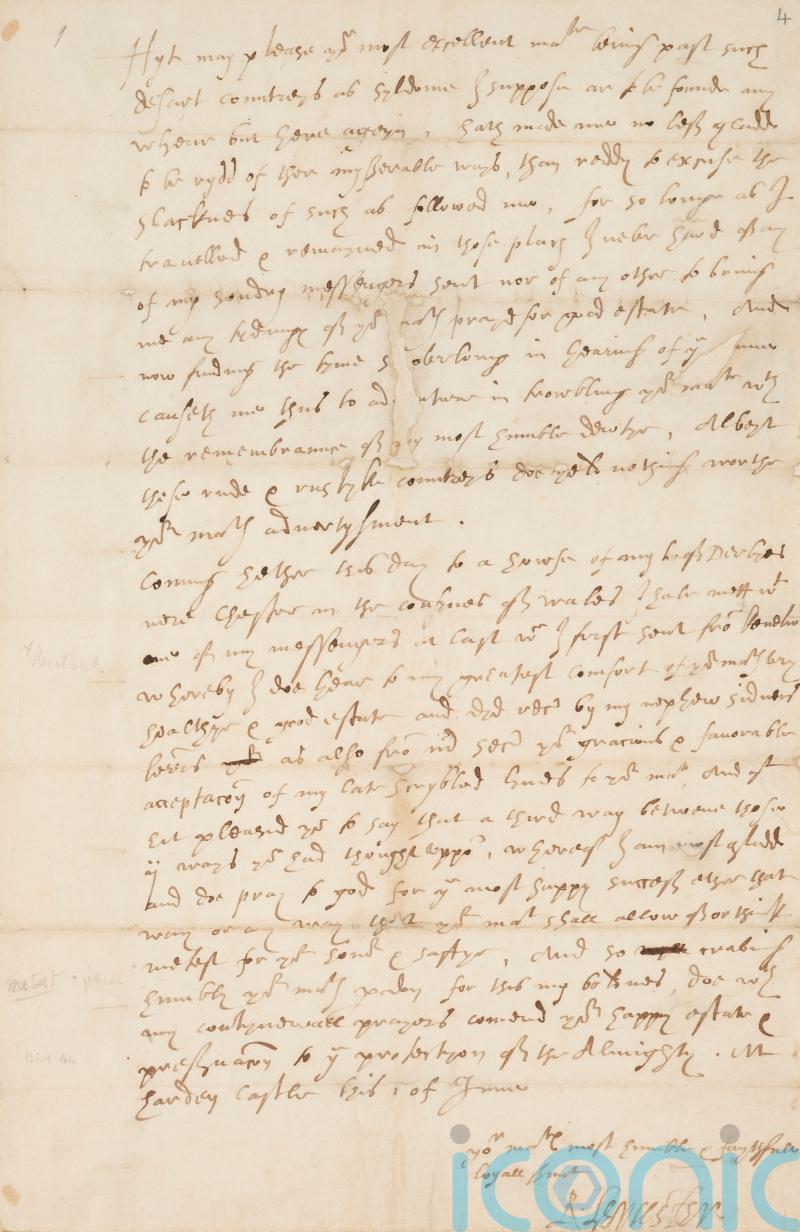 Rare letter to Elizabeth I from possible love interest sold for £32,700