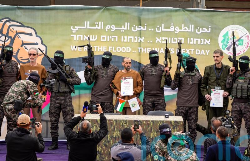 Who are the latest hostages released by Hamas as part of the ceasefire in Gaza?