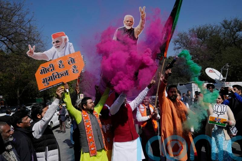Modi’s party wins most seats in high-stakes state election in New Delhi region