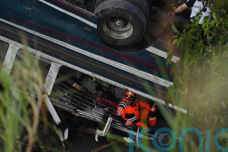 Dozens die in Guatemala after bus plunges off bridge