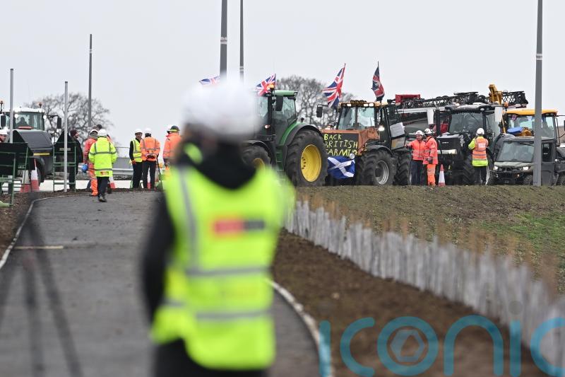Tractor protest forces Prime Minister to abandon visit to building site
