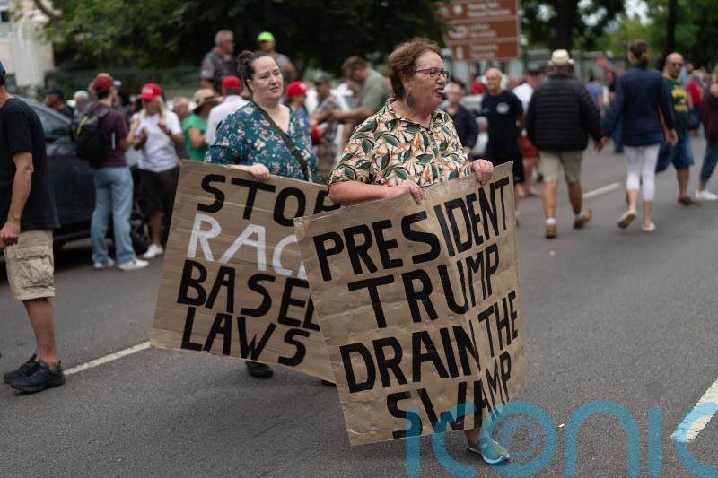 White South Africans gather in support of Trump amid claims of racism