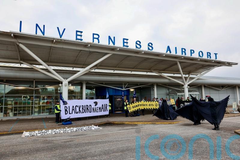 Activists hold demonstration at Scots airport over private jet company