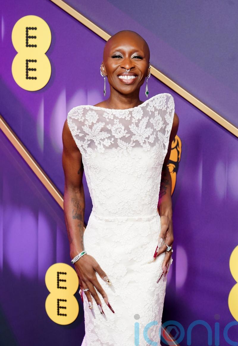 Cynthia Erivo and Pamela Anderson arrive in all-white for Bafta red carpet