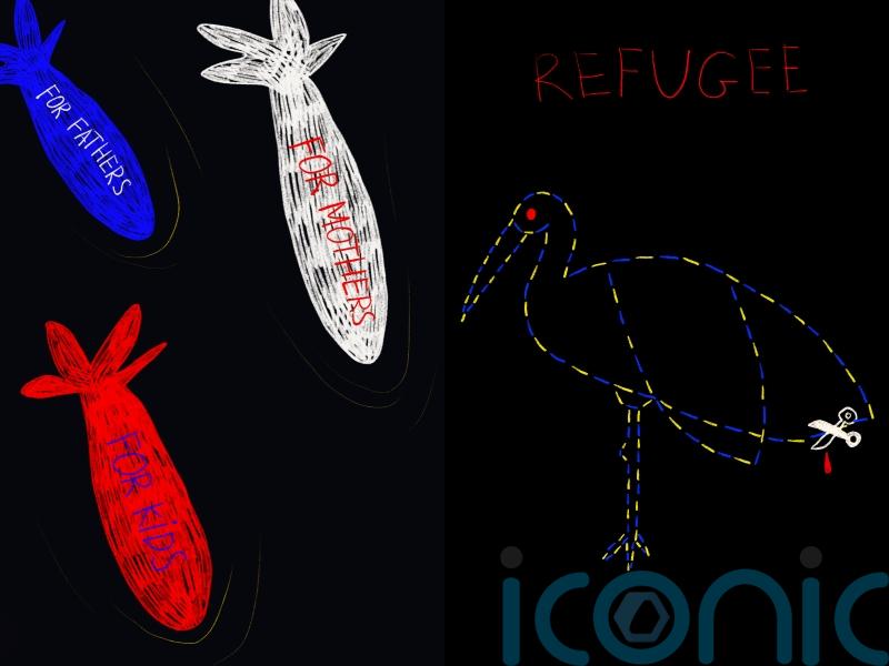 Ukrainian refugee’s artwork aims to ensure world ‘never forgets what Russia did’