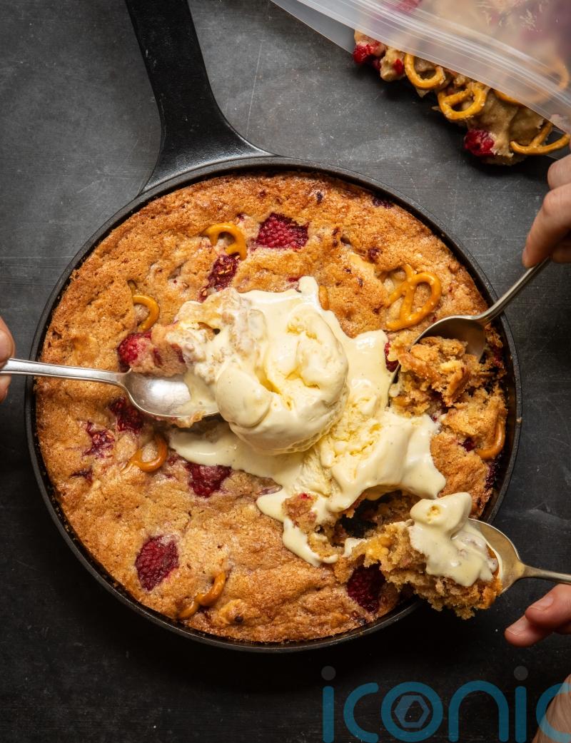 How to make The Batch Lady’s white chocolate, raspberry and pretzel cookie dough