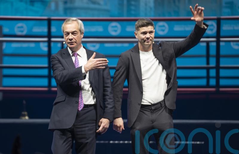 Farage unveils Olympic boxing champion as Reform mayoral candidate at rally