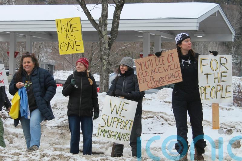 Crowds protest near Vermont ski resort where JD Vance planned family holiday