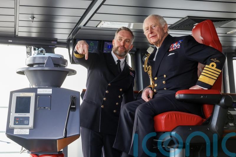 King visits Royal Navy flagship ahead of major deployment