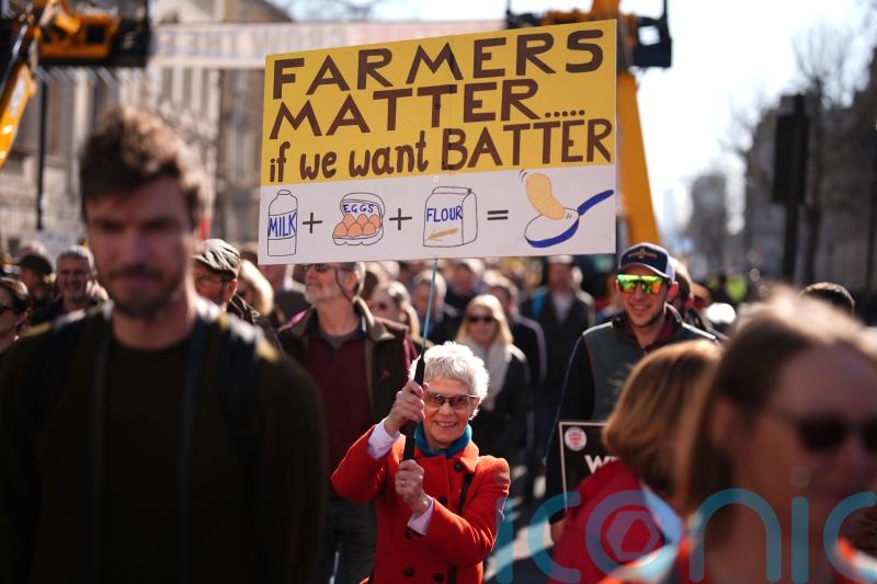 Farmers march on Parliament in Pancake Day protest against inheritance tax