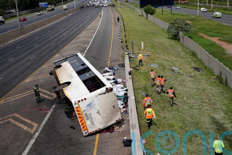 16 dead and dozens injured after bus overturns on South African highway